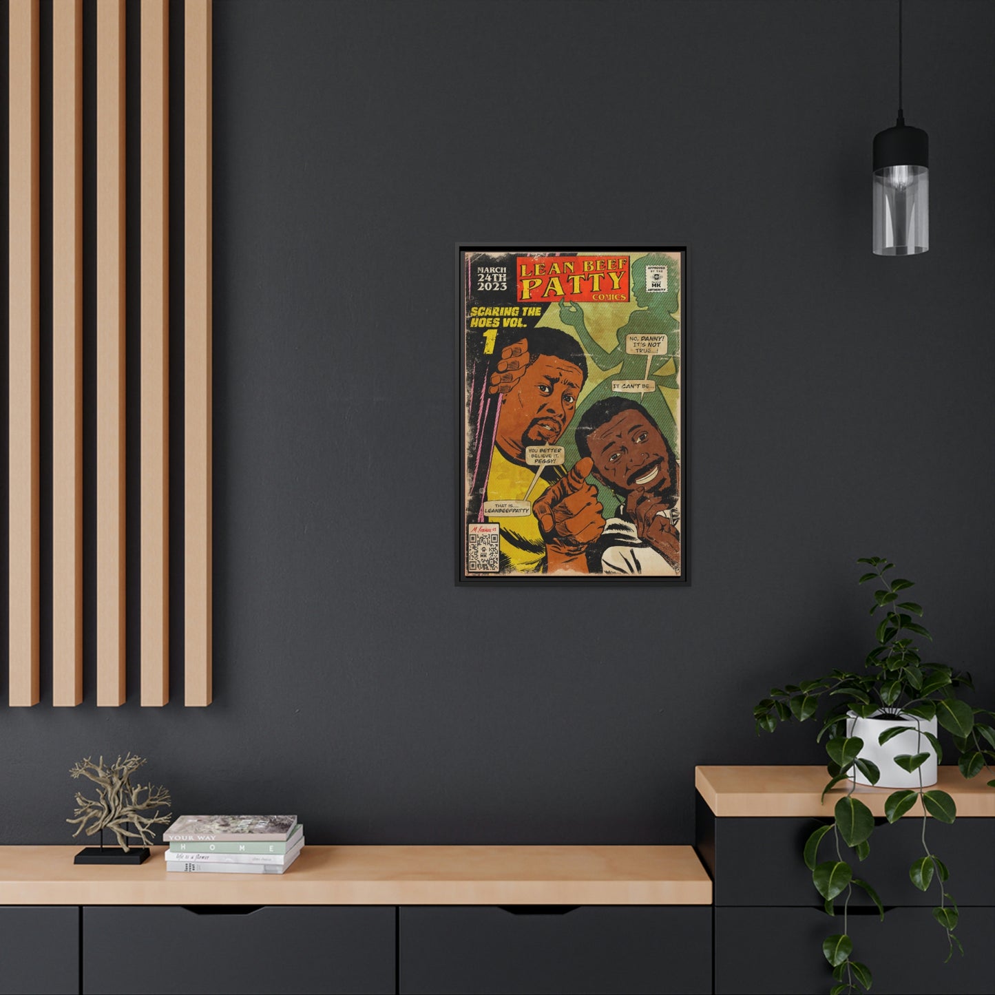 Danny Brown & JPEGMAFIA - Lean Beef Patty - Matte Canvas, Black Frame