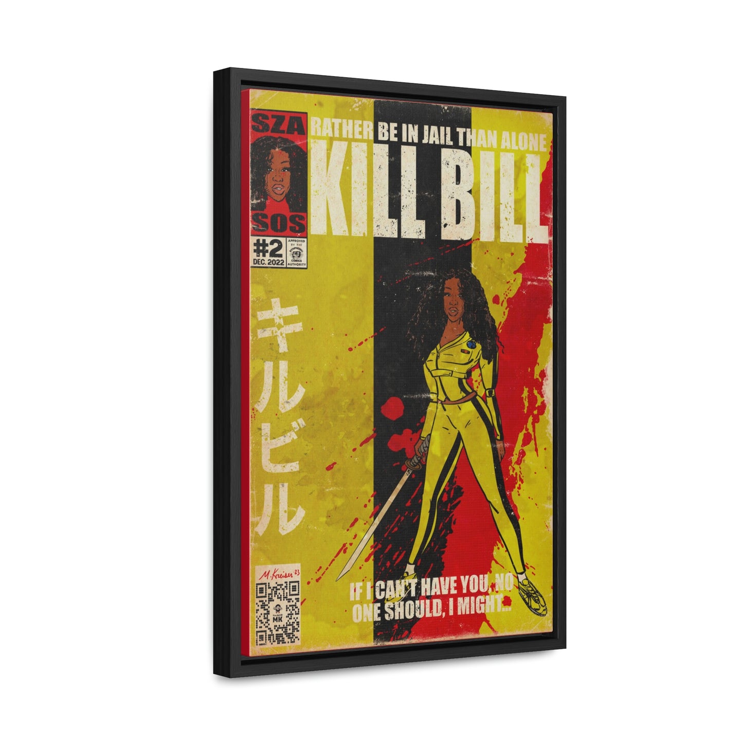 SZA - Kill Bill - Gallery Canvas Wraps, Vertical Frame