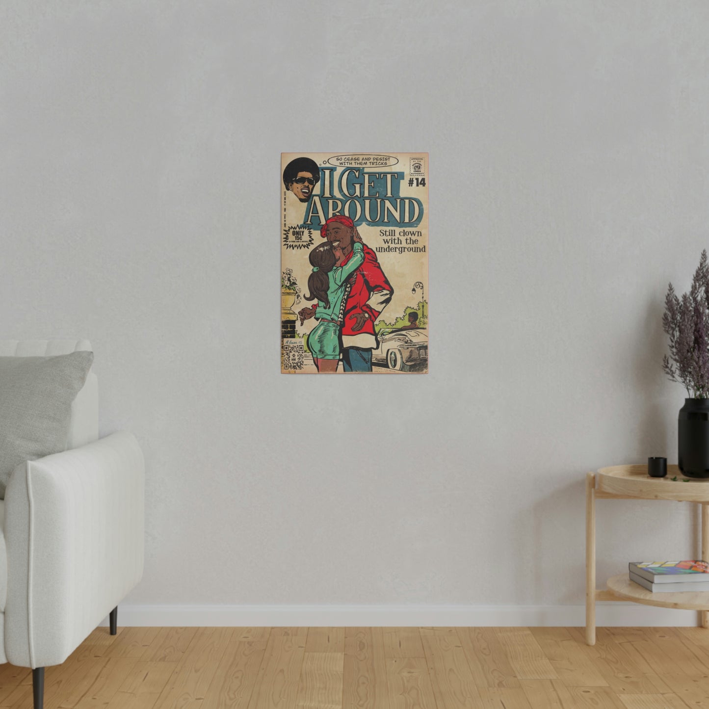 2Pac - I Get Around - Tupac - Matte Canvas, Stretched, 0.75"