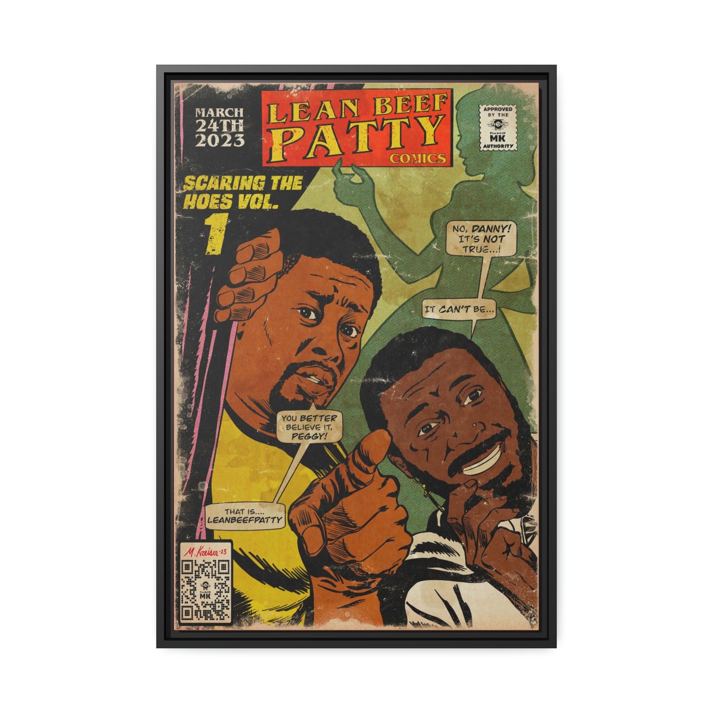 Danny Brown & JPEGMAFIA - Lean Beef Patty - Matte Canvas, Black Frame
