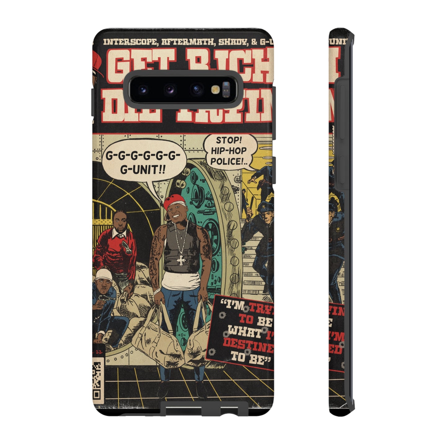 Get Rich Or Die Tryin - Comic Art Tough Phone Cases
