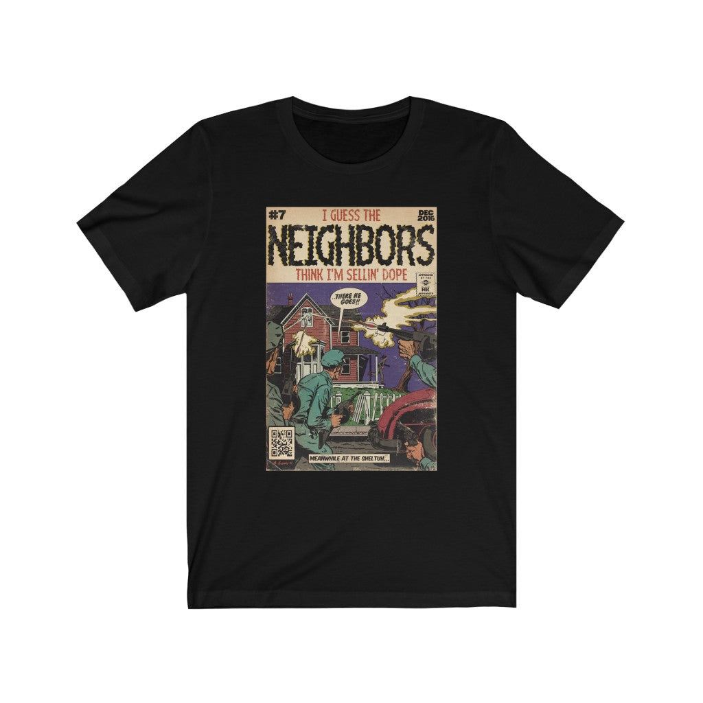 J. Cole - Neighbors - Hip Hop Comics - Unisex Jersey Short Sleeve Tee