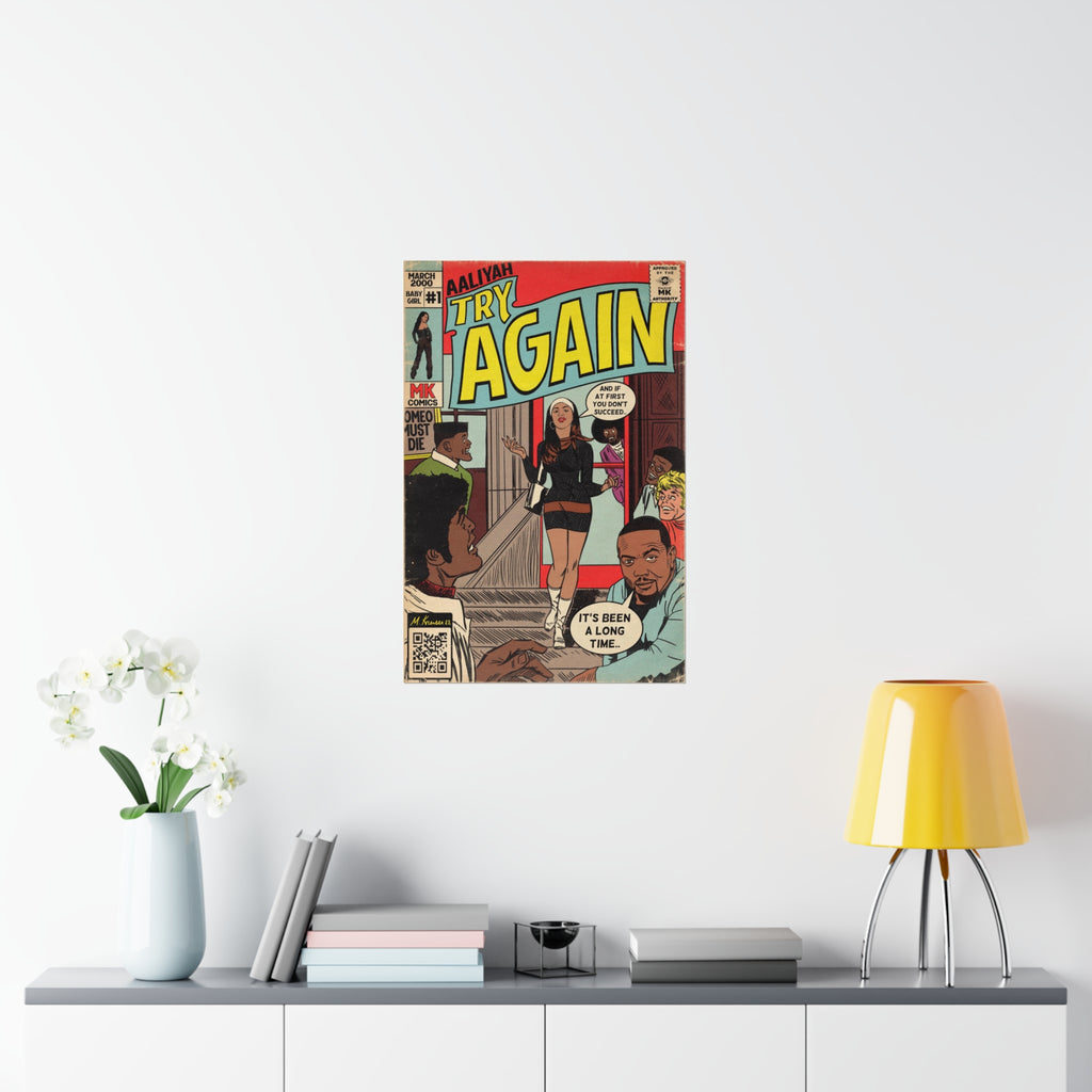 Try Again - Vertical Matte Poster
